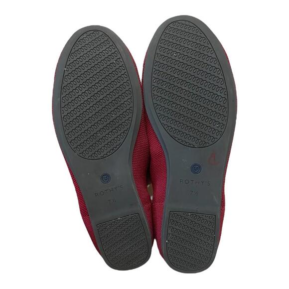 Rothys Scooter Red The Flats Slip On Shoes Round Toe Rothy's Women's Size 7.5 - Picture 4 of 5